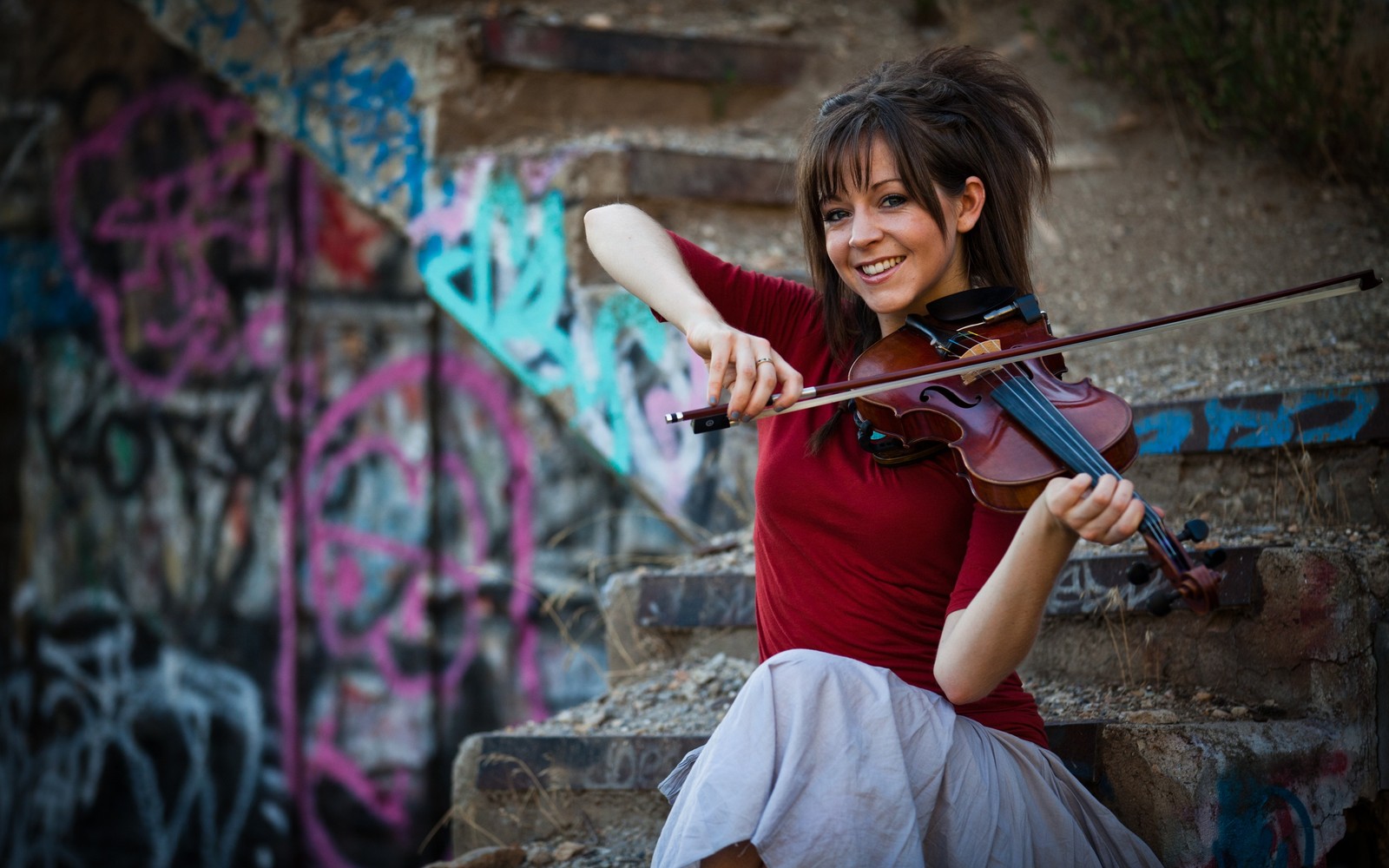 Lade lindsey stirling, geige, geiger, violist, streichinstrument Hintergrund herunter