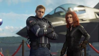 marvels avengers, video game, captain america, black widow, marvel wallpaper