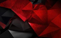 Dynamic Red and Black Polygonal Abstract Design