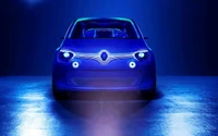 Renault Konzeptfahrzeug mit auffälligen blauen Scheinwerfern