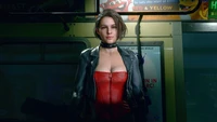 Jill Valentine dans une scène de métro de Resident Evil 3 Remake.