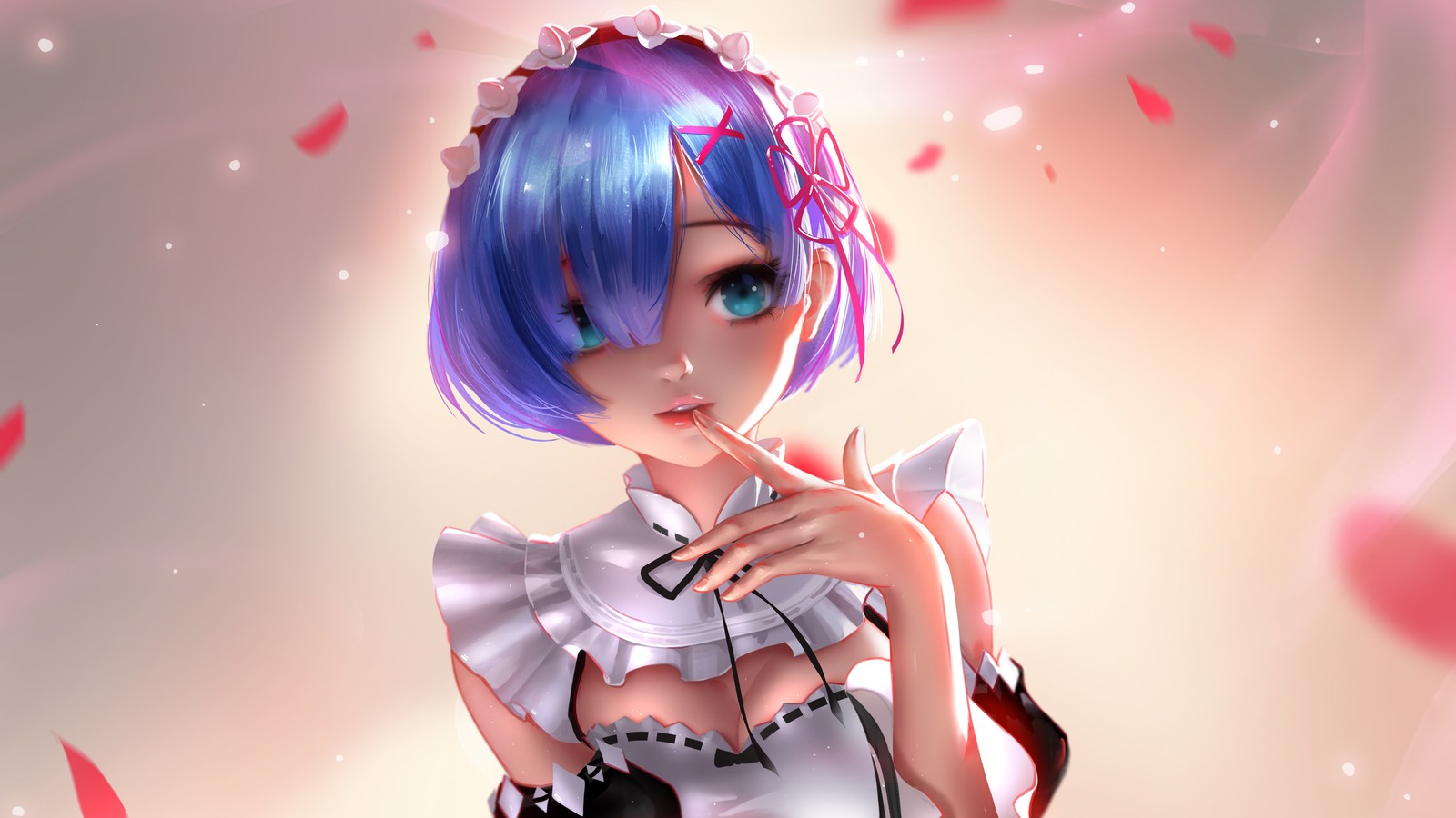 anime, girls, maid, rem, re zero wallpaper