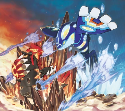 Epos Zusammenstoß der Pokémon-Legenden: Groudon gegen Kyogre