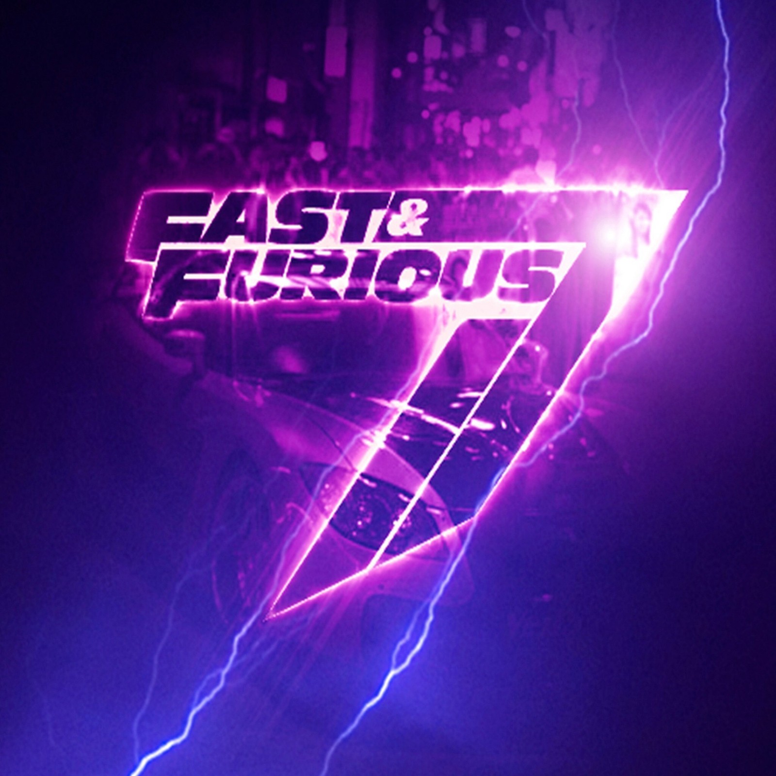 A close up of a neon sign with lightning coming out of it (fast, furious)