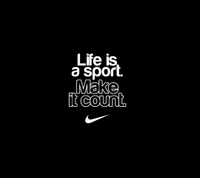 black, life, nike, quote, sport