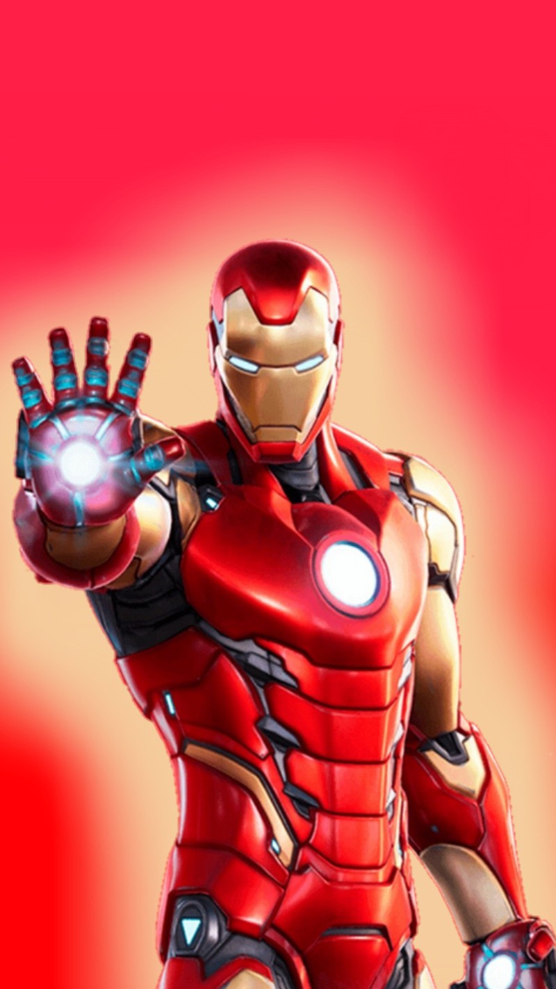 Обои с военным аппаратом мстителей для iphone (фортнайт, fortnite, fortnite iron man, iron iron man)