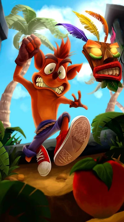 Crash Bandicoot: A aventura espera em uma selva colorida