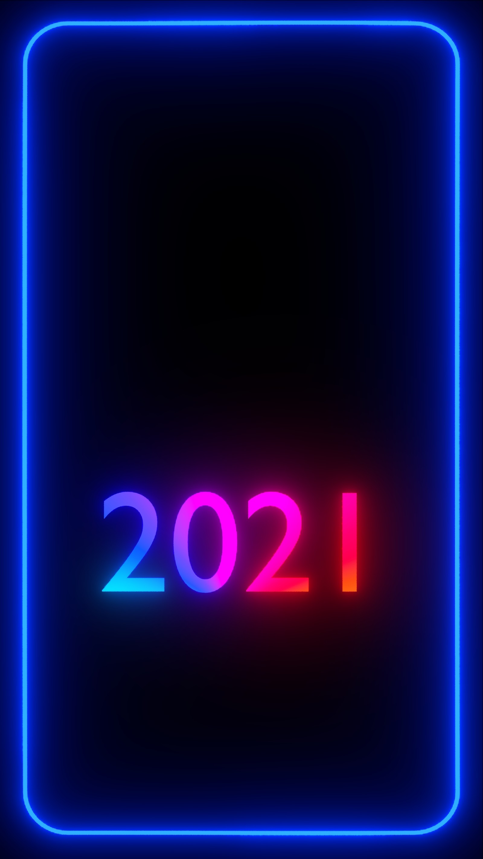 Neon azul neon 2021 novo ano quadro neon com números em fundo preto (2021, preto, azul, fronteira, escuro)