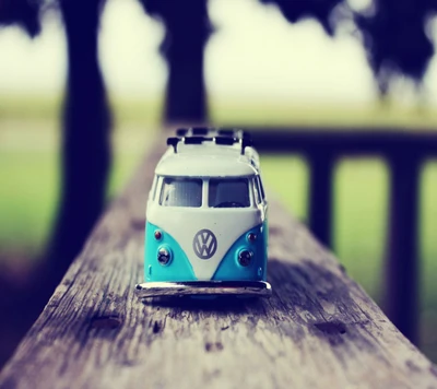 Vintage Volkswagen Van: A Cool 2014 Design with Scenic Background