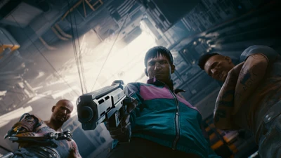 Confrontation dans Cyberpunk 2077 : Un trio de tireurs