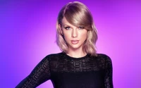 Taylor Swift contra un fondo púrpura - Fondo de música 5K