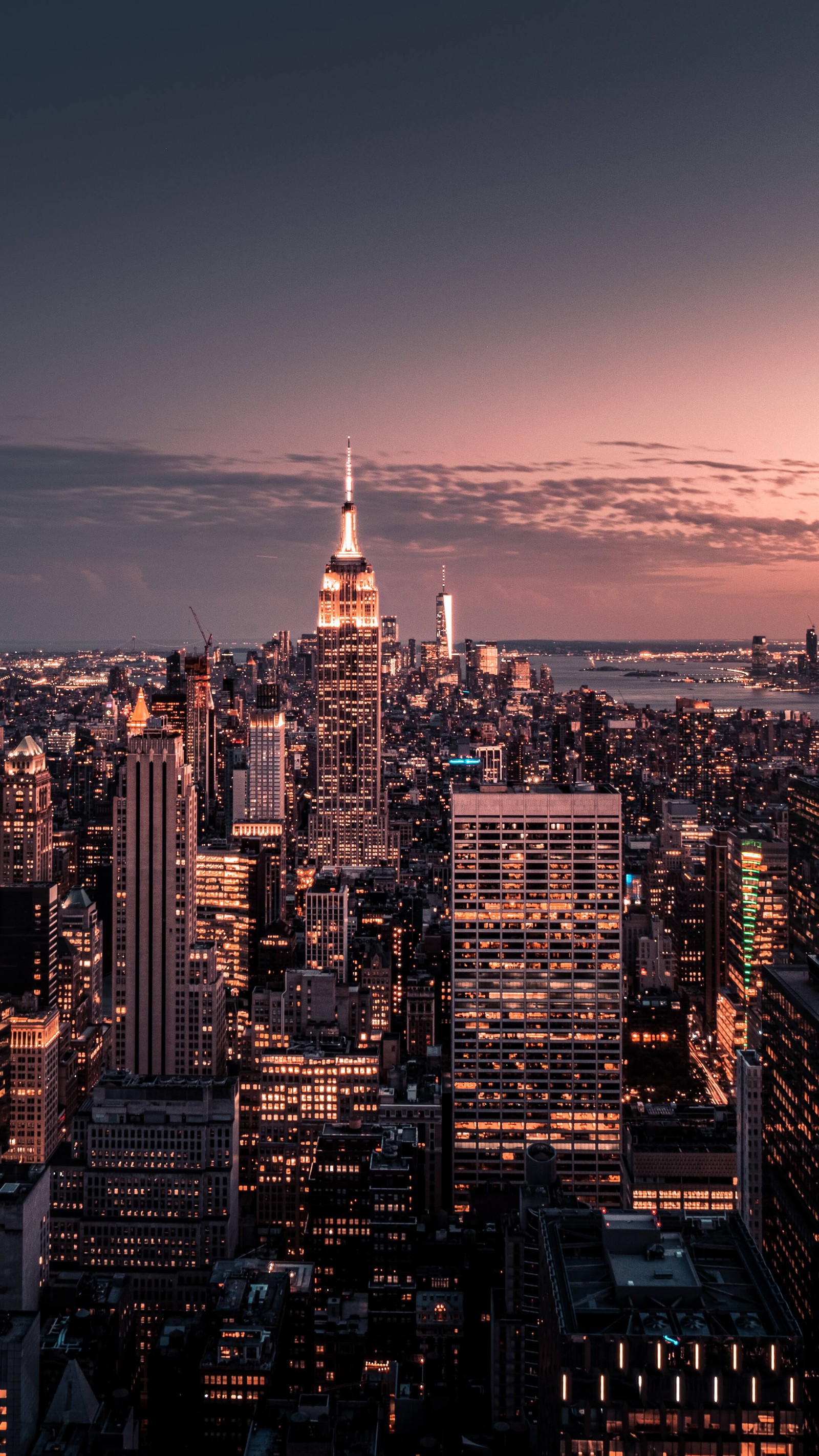 Скачать обои нью йорк, new york city, здание эмпайр стейт, empire state building, город