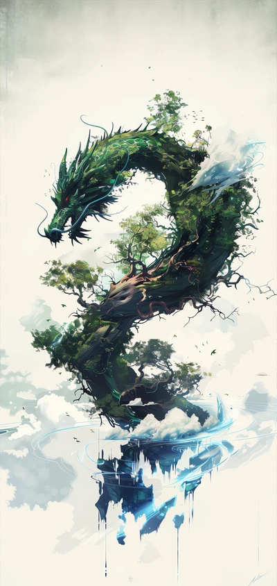 Evergreen Dragon: A Fusion of Nature and Artistry