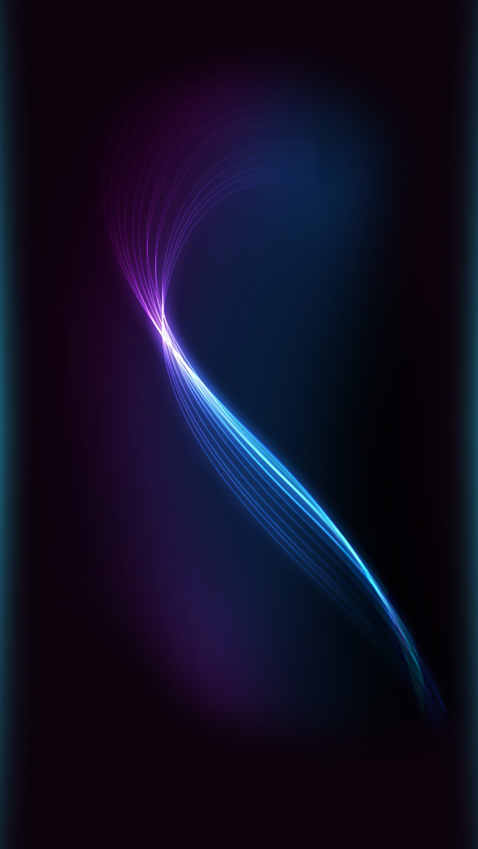 A close up of a blue and purple abstract background with a curved line (amoled, flare, lens)