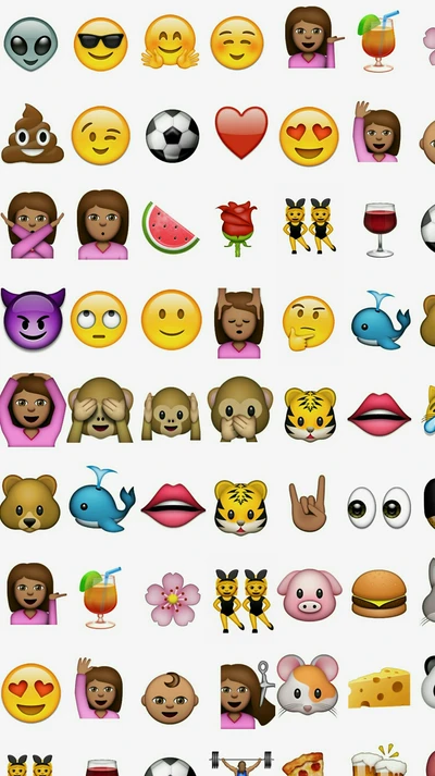 2016, carinhas, emoji, émoticônes, papier peint