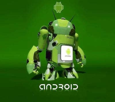 android, grün, logo