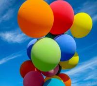 luftballons, bunt