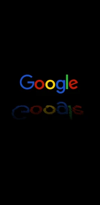 Reflexion des Google-Logos in lebhaften Farben