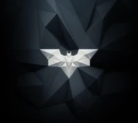 Geometric Batman Logo on a Dark Background