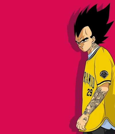 Vegeta en estilo streetwear - Tributo a Dragon Ball Z