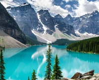 Tranquil Lake Reflections Amidst Majestic Mountains