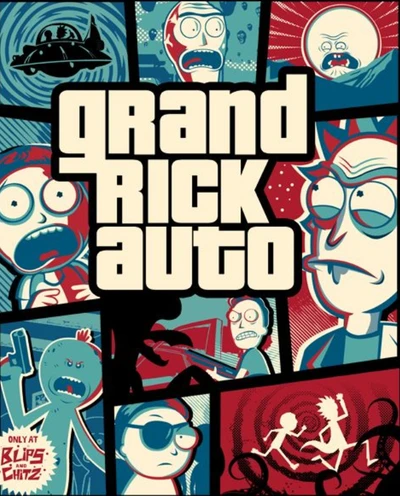 Grand Rick Auto: Una fusión de caos y humor con Rick y Morty