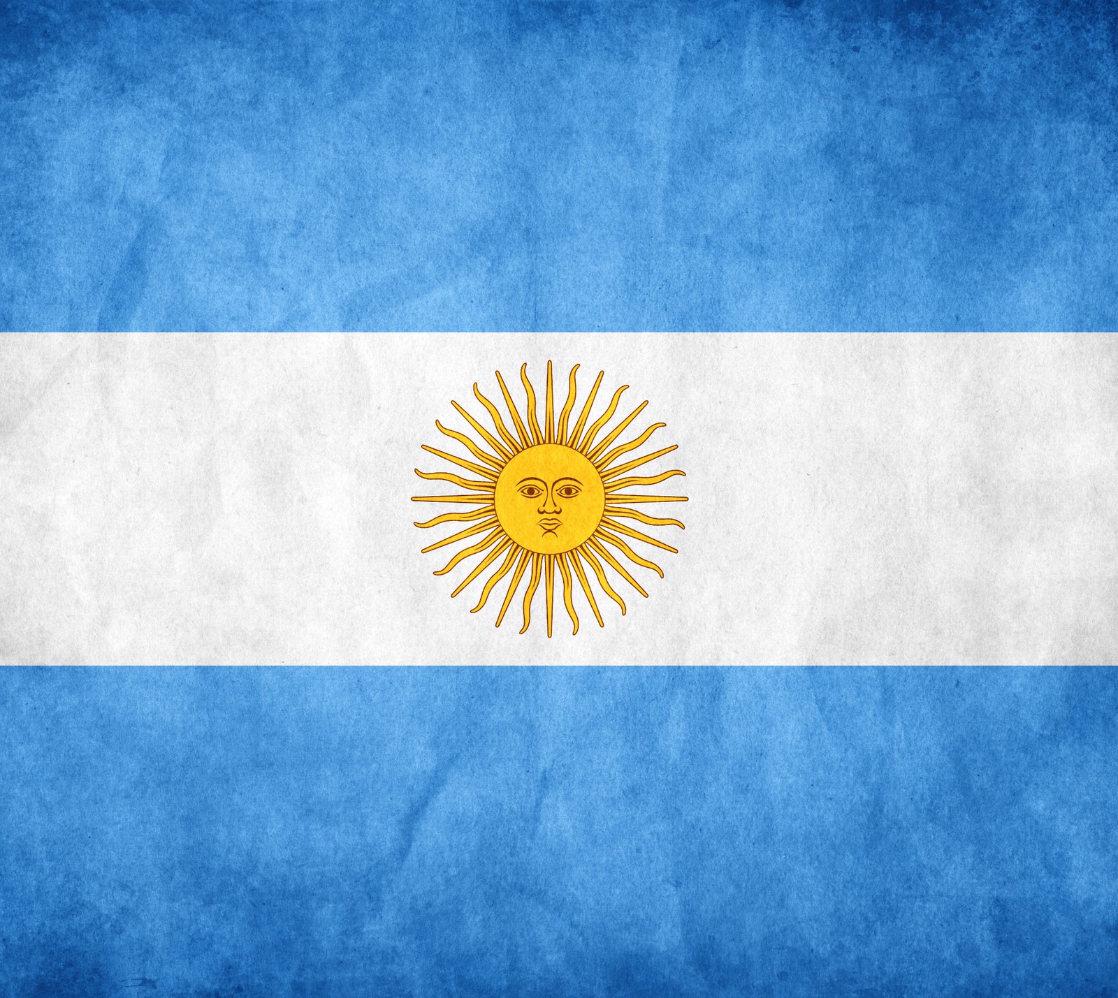 A bandeira da argentina está pintada em um fundo azul e branco (ghas, jrd)