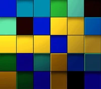 abstrait, blocs, couleur, cubes, géométrie