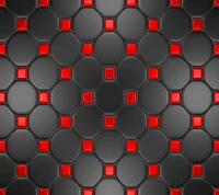 Abstract Red and Black Hexagonal Pattern