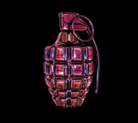 Abstract Glass Grenade: A Vibrant Weapon Representation