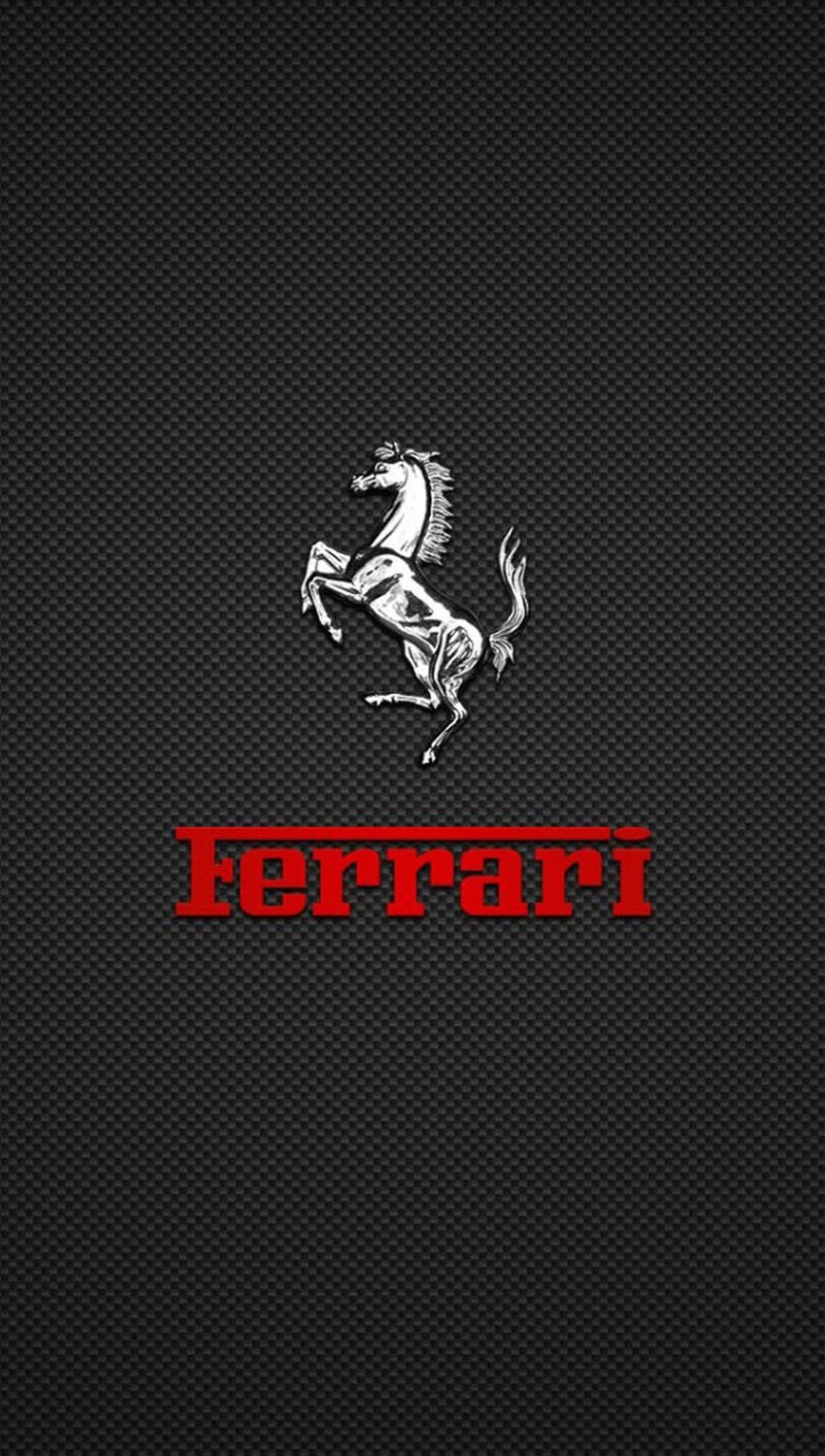 Логотип ferrari на чёрном фоне с красными буквами (gefr, wrh)