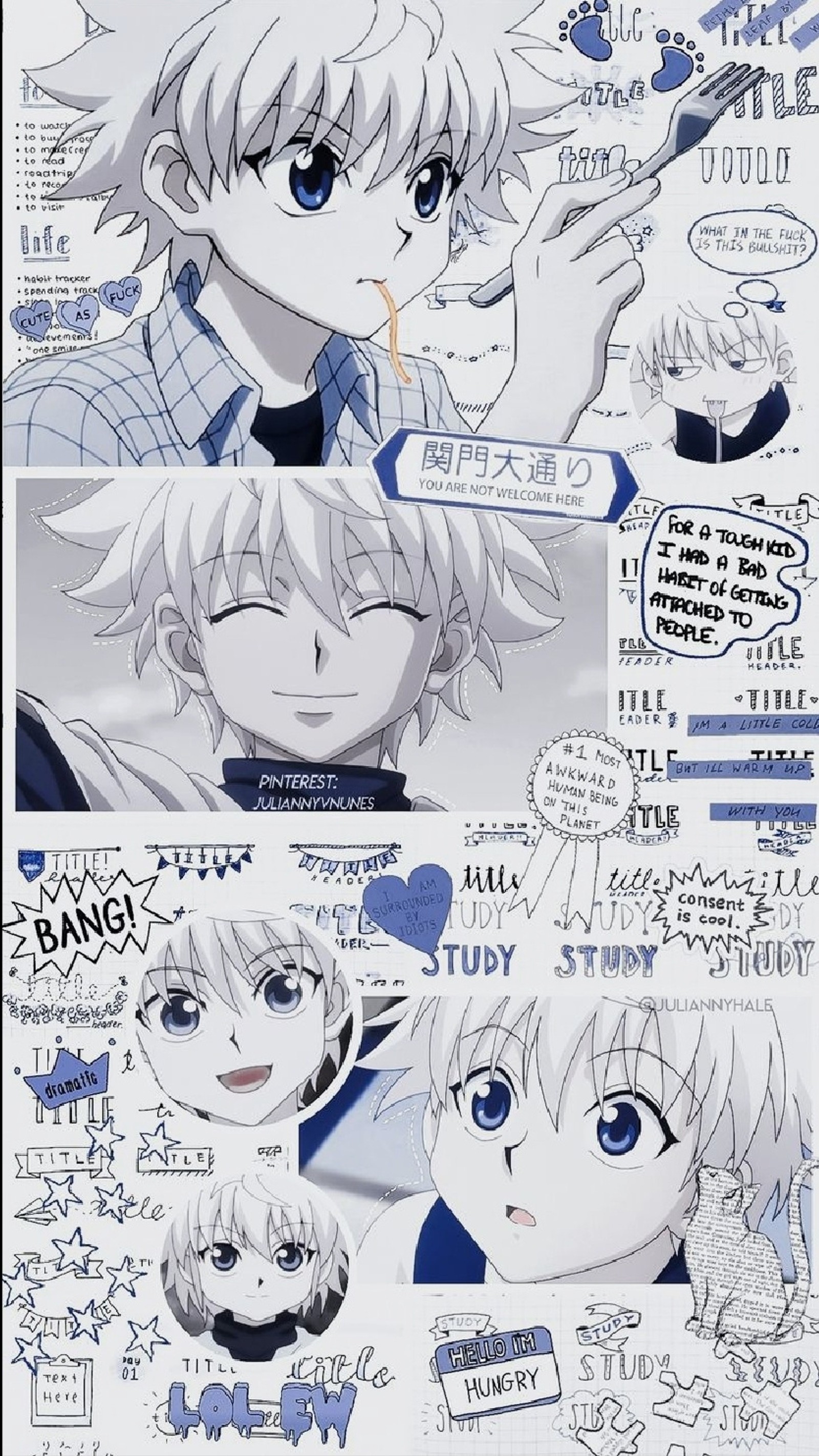 Baixar papel de parede estética, anime, hunterxhunter, killua