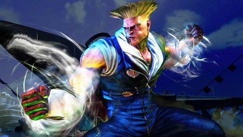 Мужчина с кулаком в позе кулака с мечом (гайл, guile, street fighter 6, s56, видеоигра)