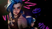 arcane series, tv series, arcane, jinx, lol wallpaper