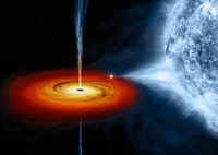 Dynamic Interaction of a Black Hole and Surrounding Matter in the Universe