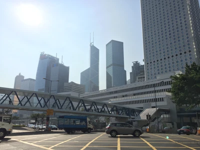 Urban Landscape of Hong Kong: Skyscrapers and Transport Connections