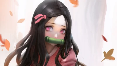 nezuko kamado, убийца демонов кимэцу но яиба, demon slayer kimetsu no yaiba, аниме, anime