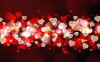 heart, red, light, valentines day, love wallpaper