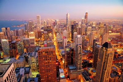 chicago, paisagem urbana, cidade, metrópole, área urbana