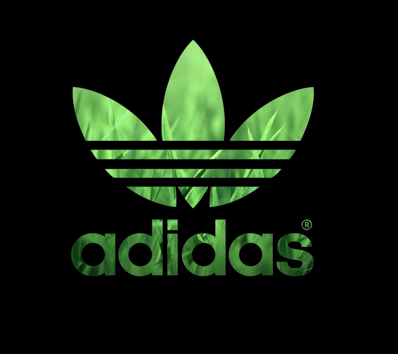 Adidas logo on a black background (adidas, brand, clothing, logo, shoes)