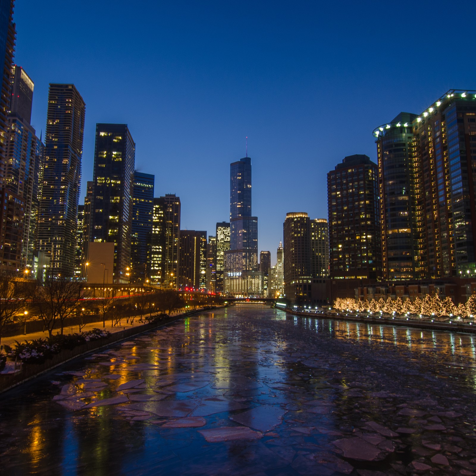 Lade chicago, trump Hintergrund herunter