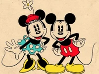 couple, disney, amis, mickey mouse, minnie