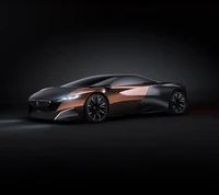 Design de carro futurista elegante com acabamento em duas cores