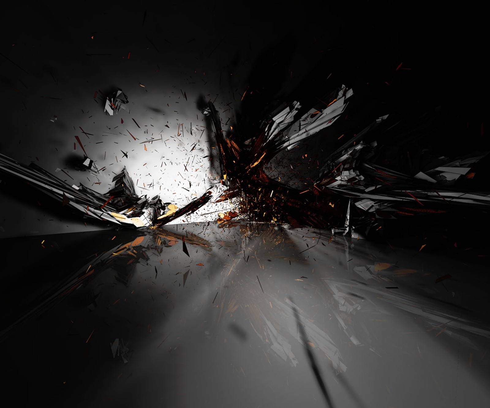 Arafed image of a black and white photo of a broken glass (abstract, awesome, black, design, fantasy)