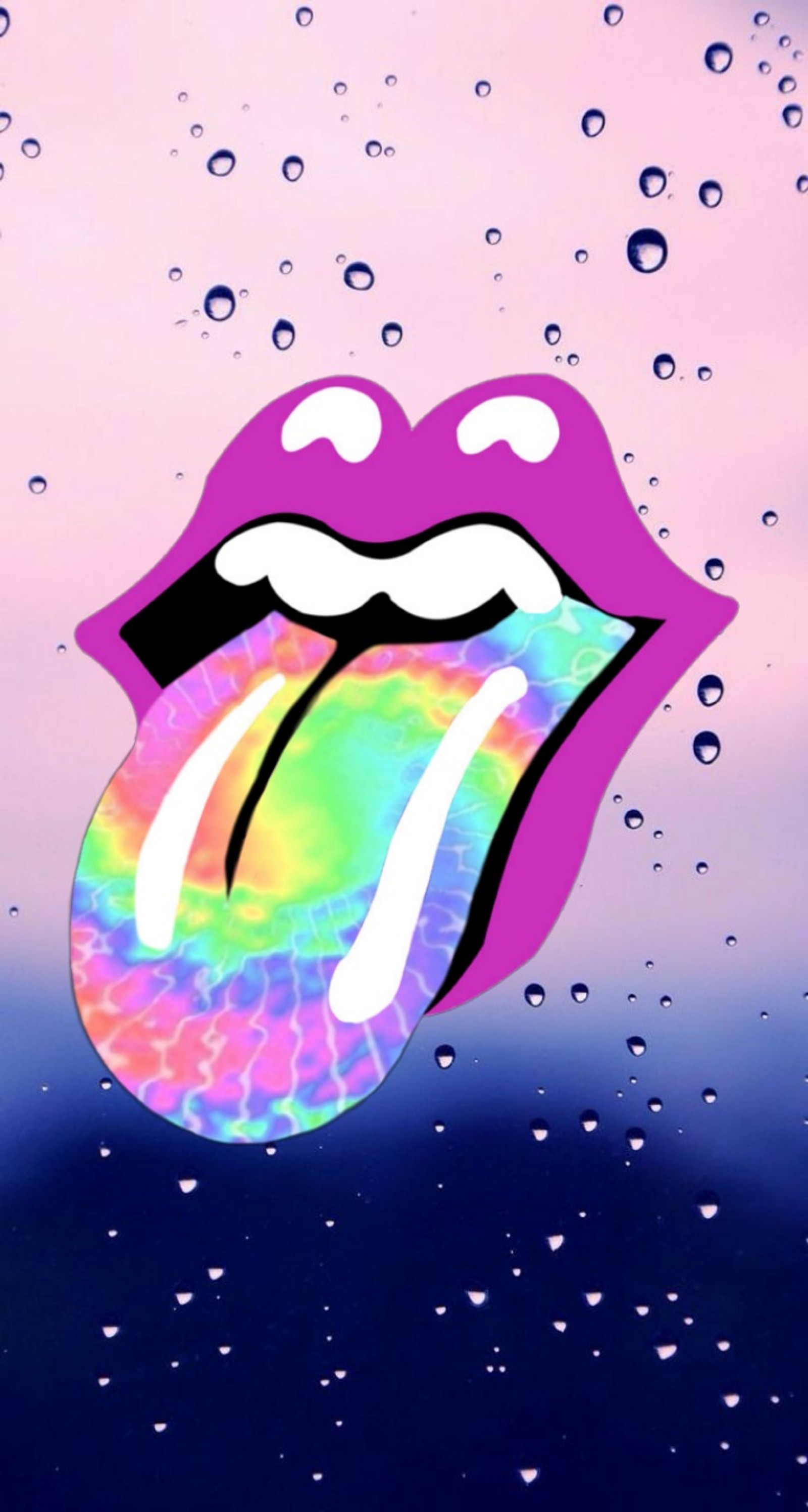 colorful, lips, pink, rolling stones, tie dye wallpaper