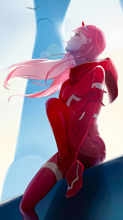 02, darling in the franxx, girl, two, zero