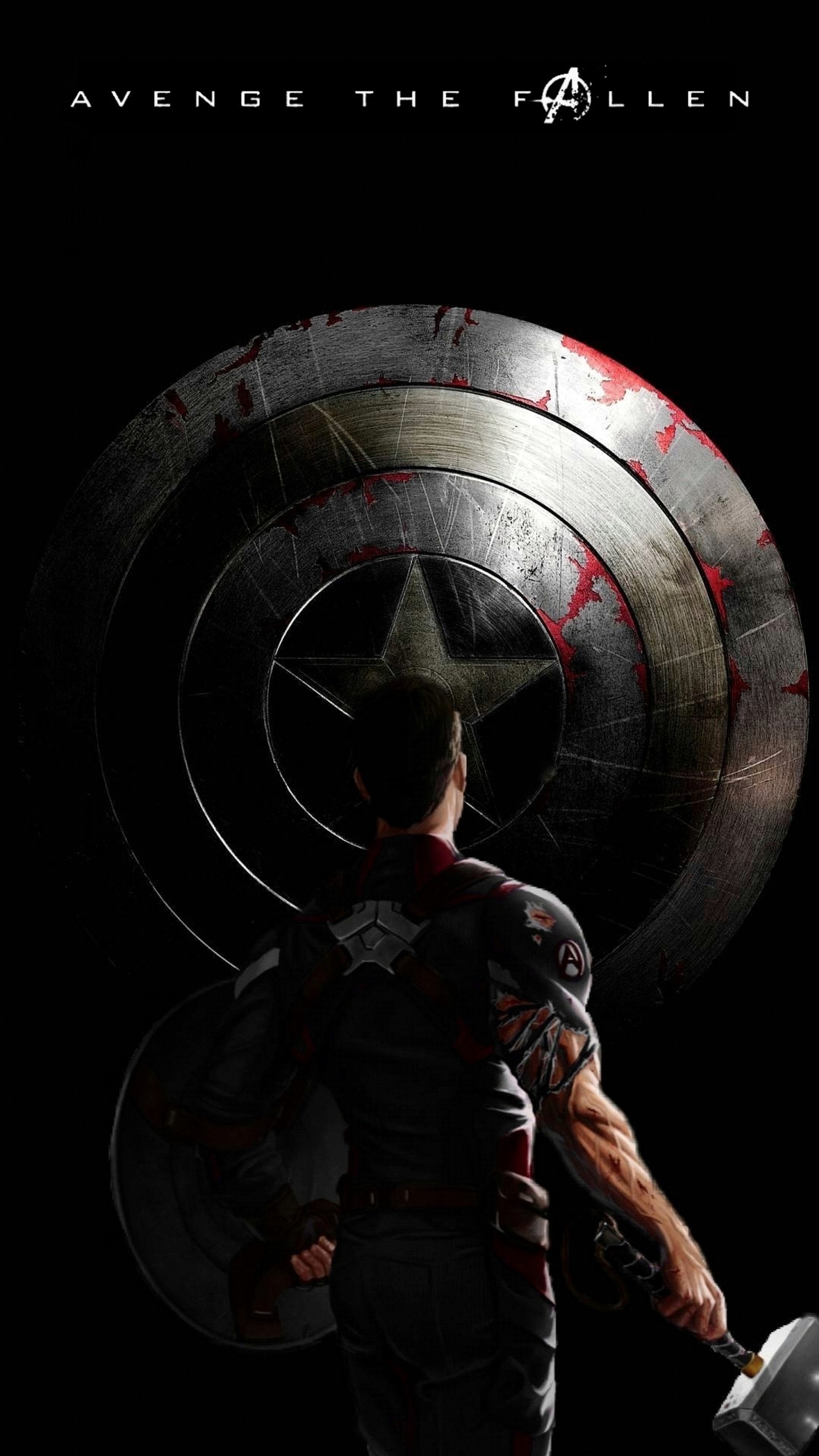 Avengers the fallen poster (avengers, captain america, end game, hammer, hd)