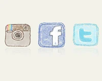 facebook, twitter wallpaper