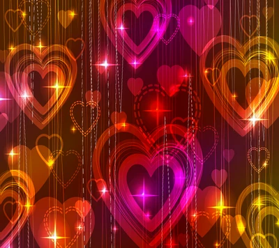 Radiant Hearts of Love and Sparkle