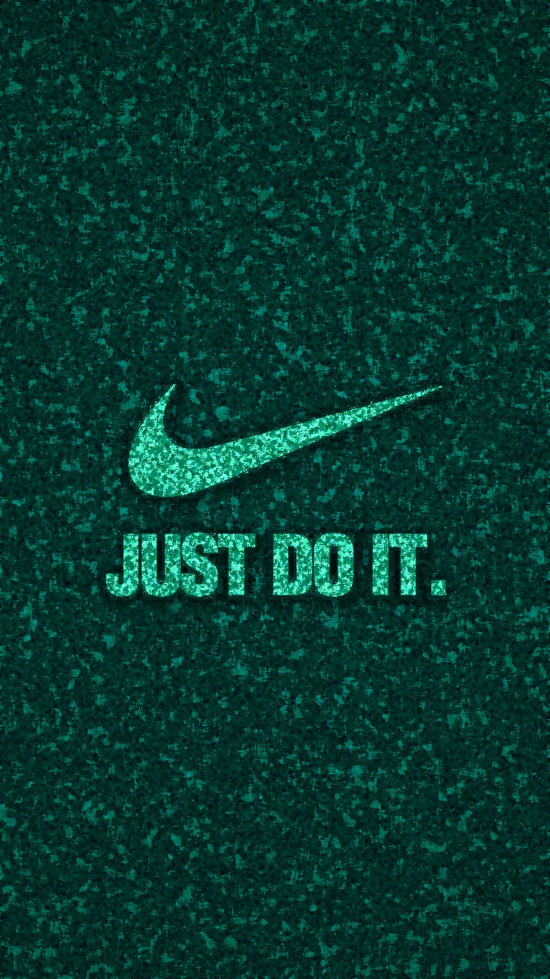 Обои nike just do it (2018, циан, зелёный, просто сделай это, марка)